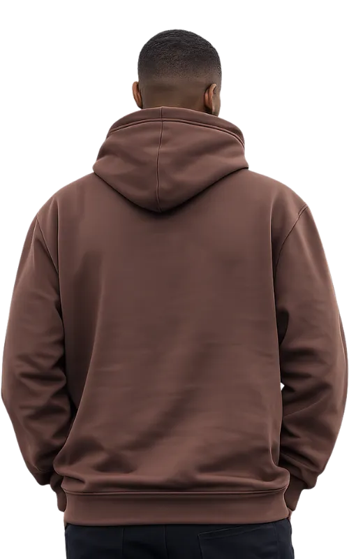 Brown Three Layer Hoodies Front View