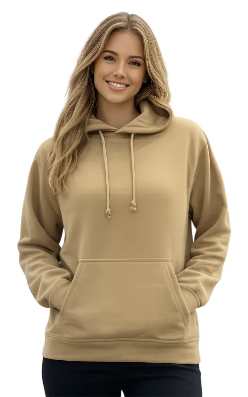 Camel Three Layer Hoodies Front View