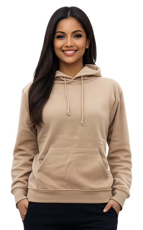 Nude Three Layer Hoodies Front View